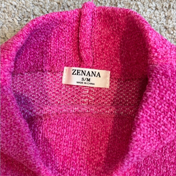 Zenana Outfitters Fuchsia Turtleneck Sweater - Picture 5 of 8